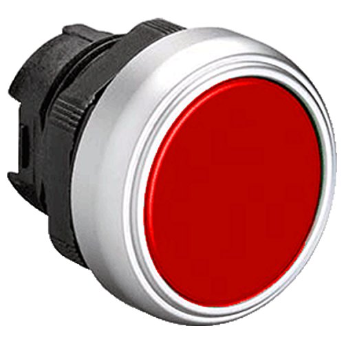 ASI LPCB104 Platinum Serisi Basmalı Düğme Aktüatörü, Yay Dönüşü, Gömme, 22 mm, Kırmızı
