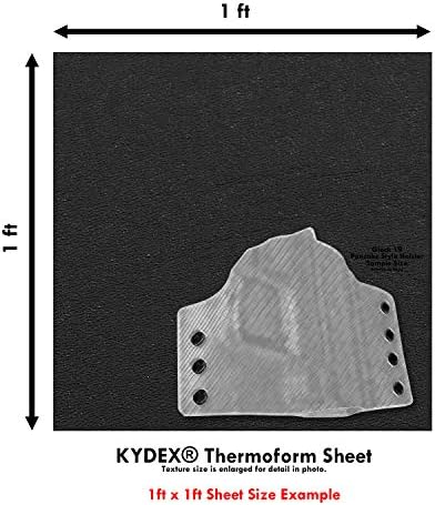 KYDEX Termoform Levha - (P1 Doku) - (.060 Kalınlık) - (12in x 12in Levha) - (Çoklu Renkler) - (3 Paket) - (KYDEX Kılıf Yapımı