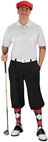 Golf Külotları Erkekler için Start-in-Style Geleneksel (Artı Dörtlü) Kıyafet-Siyah