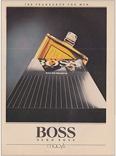 RelicPaper 1990 Hugo Boss Eau De Toilette: Erkekler için Koku, Hugo Boss Baskı Reklamı