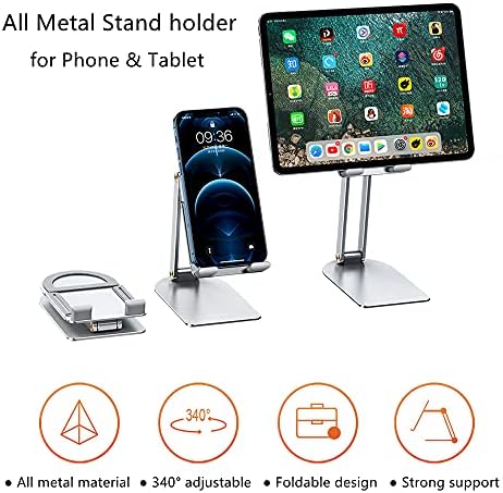 SOARCHICK Taşınabilir Cep telefonu Standı Tablet Tutucu Masası için Tüm Metal Yükseklik Açısı Ayarlanabilir Katlanır Akıllı telefon