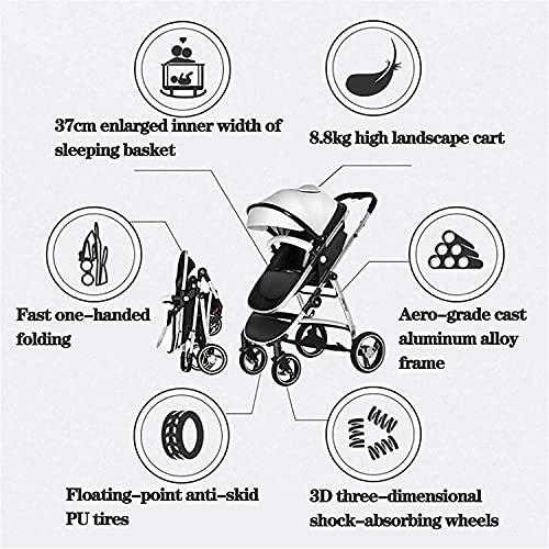 beeyuk 2'si 1 arada Bebek Arabası, Kompakt Bebek Arabası, Taşınabilir pram Braketi Çok Fonksiyonlu Tel Sandalye, Cibinlik ve