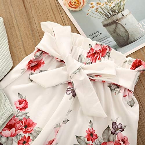 Yenidoğan Bebek Bebek Kız Kıyafetler Örme Romper Üst + Çiçek Pantolon Kafa Bandı ile 3 adet Giysi Set