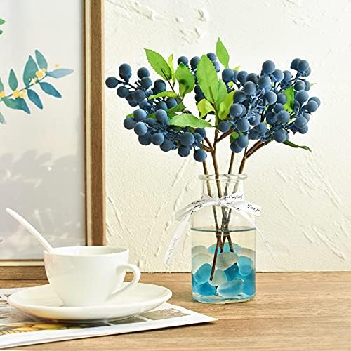 LUEYAO Cam Mermerler Vazo Dolgu, 1lb Mat Premium Karışık Renk Mavi& Beyaz Deniz Cam Boncuk Vazolar için Taşlar Akvaryum Çakıl