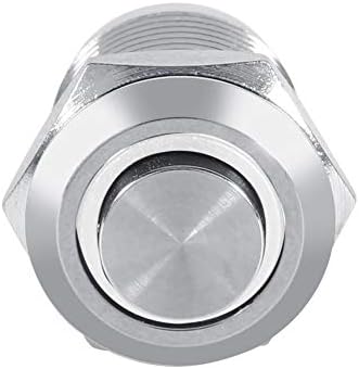 12mm Anlık Push Button Anahtarı, Araba LED Güç Push Button Anahtarı 1NO Anahtarı 4 Pin 12mm Montaj Deliği için Uygun(Beyaz)