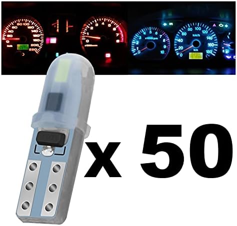 Duvar lambası 50X T5 Led W3W W1. 2W Araç iç ışık 7 Renkler gösterge Dashboard Ölçer Enstrüman Kama Lambası Oto Sinyal Ampul DC12V