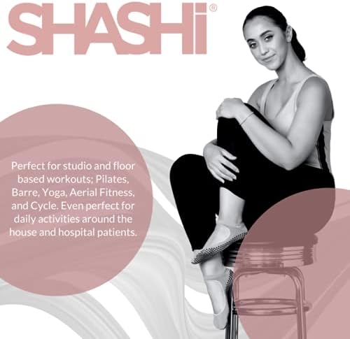SHASHİ Eğlenceli Yoga Çorap Kadınlar için Kaymaz Çorap, Kadın Kavrama Çorap w/ Örgü Üst Panel için Barre Çorap