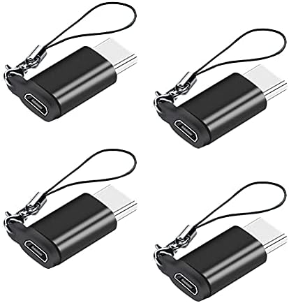 Mikro USB (Dişi) - USB C (Erkek) Adaptör Kablosu (4'lü Paket), USB Tip C Konektör Alüminyum Seminer Samsung Galaxy S8+, LG, Moto