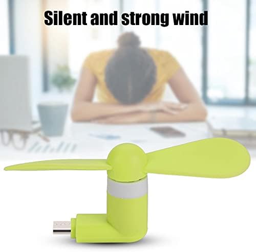 USB Fan, El Fanı Küçük Fan Şarj Edilebilir Ultra Sessiz Açık Seyahat için Süper Güvenli (Yeşil)