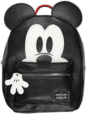Disney Mickey Mouse 3D karakter kulaklar suni deri Mini sırt çantası çanta