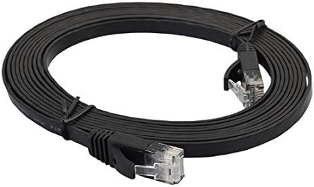 YİNZHİ Bilgisayar Ağ Aksesuarları 1.8 m CAT6 Ultra-İnce Düz Ethernet Ağ LAN Kablosu, Yama Kurşun RJ45 (Siyah) (Renk : Siyah)
