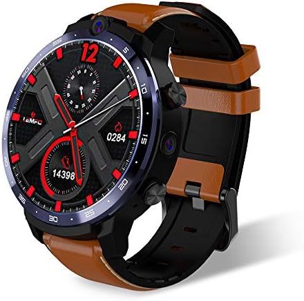 Akıllı saat Yüz Tanıma Büyük Ekran Yüksek Çözünürlüklü Smartwatches 4G Bağımsız İzle Erkekler Kadınlar için (Kahverengi)