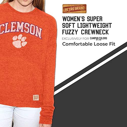 Orijinal Retro Marka Kadın Üniversite Takımı Renkli Crewneck Sweatshirt