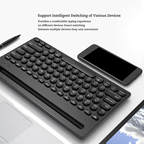 Ultra İnce Klavye için İpad iPhone 79-Anahtar Çift Modlu Bluetooth Uyumlu Tuş Takımı için Dizüstü Akıllı Telefonlar Gamer Nefis