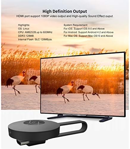 Prettyia TV Alıcısı Sopa Adaptörü Miracast Airplay HD 1080 P WiFi Ekran Dongle