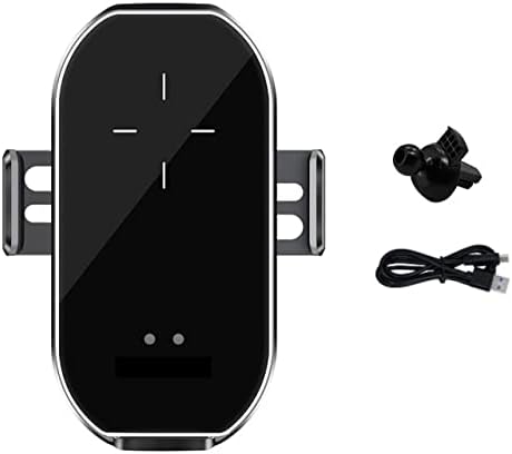 Araç Kablosuz Şarj Otomatik Sıkma Araç Telefonu Tutucu Akıllı Kızılötesi Sensör Hava Firar Dağı Cep Telefonu Standı Tutun (Siyah)
