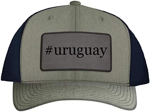 Bir Legging Etrafında Uruguay-Deri Hashtag Gri Yama Kazınmış kamyon şoförü şapkası