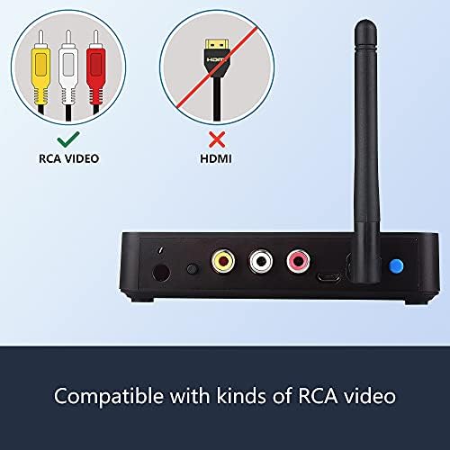 moretop Kablosuz Video ve Ses Verici ve Alıcı 2.4 GHz 8 Kanal RCA 480 P Gönderen ile IR Uzaktan Genişletici Akışı için Kablo,