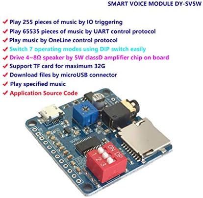 yasu7 Mini DY-SV5W MP3 Çalar Modülü Tetik / Seri Port Kontrol Ses Ses Çalma Kurulu diyot Dinamikleri ss3