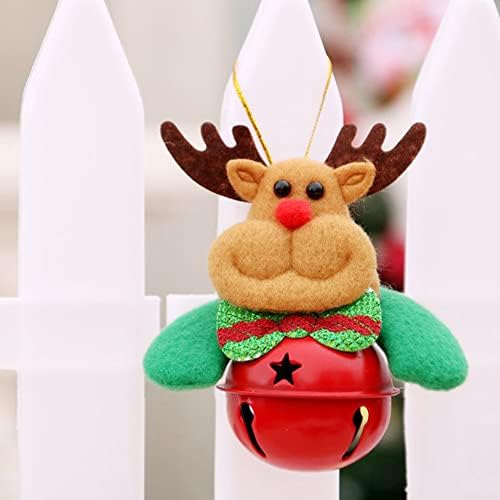 Noel Jingle Bell Bebek Kolye Kırmızı Çan Süsler Kolye Noel Ağacı Asılı Charms Geyik, Zarif Dekorasyon ve Süsler, 2 Paket
