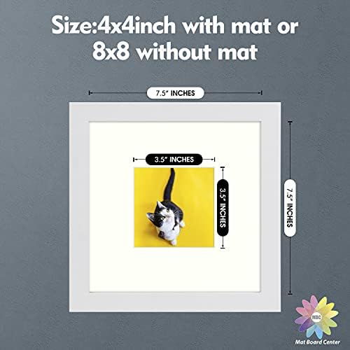 MBC MAT KURULU MERKEZİ, 8x8 Resim Çerçevesi Ekran Resimleri 3.5x3.5 ile Mat veya 8x8 olmadan Mat için Duvar Asılı veya Ayakta