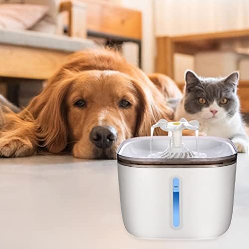 Gazechımp Kedi Su Çeşmesi: Süper Sessiz Kedi Çeşmesi 70oz / 2.0 L Su Seviyesi / Kedi, Köpek, Kuş için Karbon Filtreler