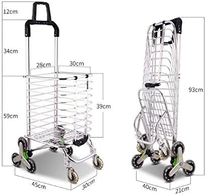 Katlanır Alışveriş Sepeti, hafif Alüminyum Alaşım Bakkal Alışveriş Sepeti Küçük Sepeti Katlanabilir Taşınabilir Arabası Ev Bagaj