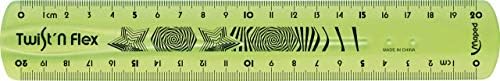 Maped Twist'n Flex Esnek ve Eğlenceli Kırılmaz Düz Cetvel 20 cm Çift Mezuniyet Yeşil