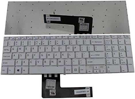 Yeni Laptop Klavye (Çerçeve Olmadan) Sony Vaıo Fit SVF152C29M SVF-152C29M SVF152C29L SVF15E için Yedek, ABD Düzeni Beyaz Renk