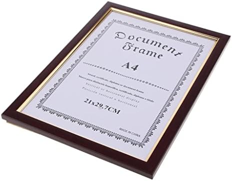 shamjina A4 Boyutlu Ahşap Diploma Sertifikası Fotoğraf-şarap kırmızısı