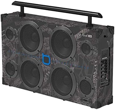 Bumpboxx Bluetooth Boombox Uprock V1s Siyah Graffiti BBG | Retro Boombox ile Bluetooth hoparlör / Şarj Edilebilir Bluetooth Hoparlör