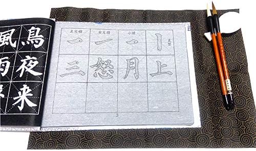 Aovoa Hiçbir Mürekkep Çin Kaligrafi Yazma Bez, Sihirli Kullanımlık Su Yazma Bez Kağıt, Yeni Başlayanlar için Fırça ve Su Çanak
