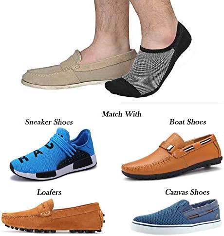 Erkekler ve Kadınlar için No Show Ayak Bileği Çorapları Düşük Kesim Çorapları, Kaymaz, 8 Çift