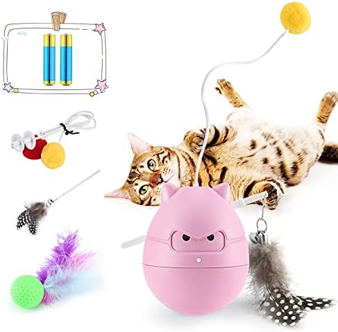 Kedi Oyuncaklar Otomatik Kedi Oyuncaklar, ınteraktif Tüy Kitty oyuncak Top ile ışık, Kapalı Kediler Yavru Oyuncaklar oynamak