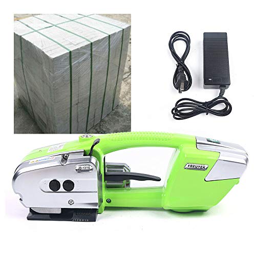 TBVECHI El Çemberleme Makinesi, PP / PET Kemer Strapper Plastik Çemberleme Makinesi Akülü Taşınabilir Manuel Ambalaj Aracı (Yeşil)