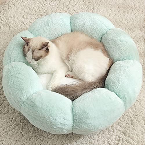 XLAIQ Yuvarlak Çiçek Kediler Kış Sıcak Peluş Kediler Kumu Pet Yuva Ped Tüm Mevsim Geliştirmek ıçin Pet Uyku Yatak Kediler ıçin