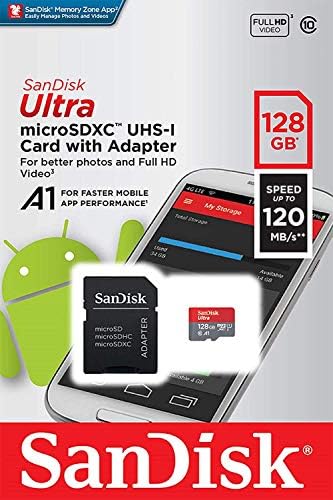 Ultra 128GB microSDXC, SanFlash ve SanDisk tarafından Doğrulanan Pantech Breeze IV Plus için Çalışır (A1/C10/U1/8k / 120MBs)