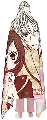 Anime Kamisama Öpücük Kapşonlu Battaniye Ultra-Yumuşak Battaniye Çocuklar Gençler için Yumuşak Flanel Battaniye 80 X 60 İnç