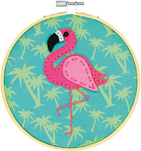 Boyutlar İğne El Sanatları Flamingo Yün Keçe Aplike Nakış El Sanatları Seti, 6