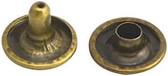 Fenggtonqıı Bronz Çift Kap Deri Perçinler Boru Şeklindeki Metal Çiviler Kap 10mm ve Sonrası 6mm Paketi 200 Takım