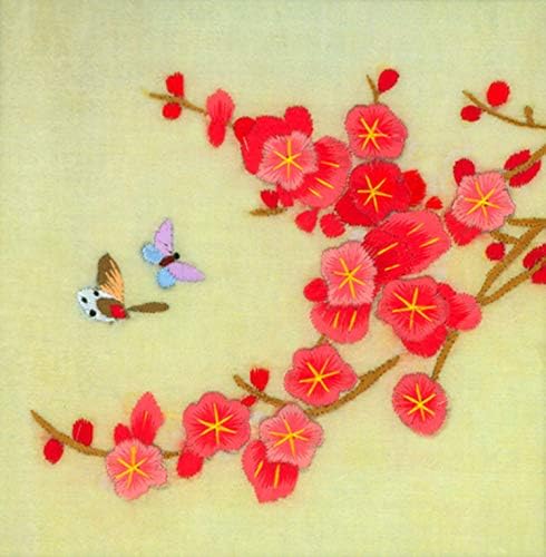 Nakış Malzemeleri / DIY Bitmemiş 100 % Dut Ipek Suzhou Nakış Desenleri Setleri El Yapımı Iğne Kitleri Kuşlar Kelebek ve Çiçekler