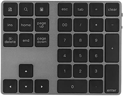 Jopwkuin USB 3.0 Klavye, USB3.0 ECQUİSİTE BT KeyboardNumeric Tuş Takımı 34 Tuşlu Sayı Girişi işleme için Saniyede 5Gbps. OS(Siyah)