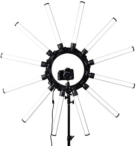 Starlight ışık halkası ışık fotografik aydınlatma kısılabilir 3200-5600 K 12 Tüpler Led Kamera fotoğraf Stüdyosu telefon fotoğrafçılığı