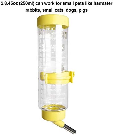 2 PCS 8.45 oz Hiçbir Damla Küçük Hayvan Su Şişesi, BPA Ücretsiz En İyi Su Şişesi için Küçük Pet / Tavşan / Gelincik / Hamster
