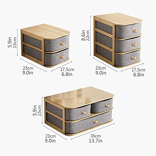 Masa düzenleyici Ev Bambu Çekmece Tipi saklama kutusu Masaüstü Istiflenebilir kozmetik mücevher kutusu Küçük Çok Amaçlı masa