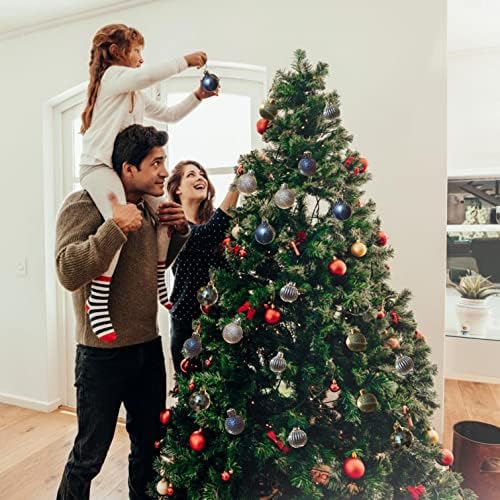 Noel Ağacı Dekorasyon Topu Galvanik Topu Noel Renkli Top 64 Adet Noel Süsler Asılı Top Noel Ağacı Tatil Düğün Parti için