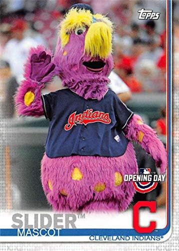 2019 Topps Açılış Günü Maskotları Beyzbol M-2 Kaymak Cleveland Indians Resmi MLB Ticaret Kartı