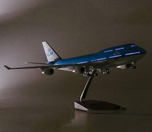 1/157 Ölçekli 47 CM Reçine Uçak Modeli Boeing B747 KLM KLM Uçak Modeli ile ışık Tekerlekler Airbus Süsler Hediye