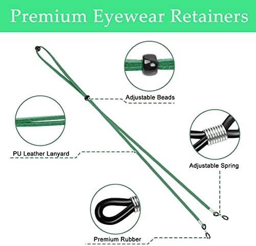Gözlük Tutucu Sapanlar Kordon, Erkekler Kadınlar için AugLifers Güneş Gözlüğü Kayış Ayarı, Spor Gözlük Tutucu Zincirler Boyunluklar