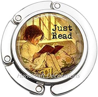 Küçük Çocuk Okuma Bir Kitap Çanta Kanca Klasik Çanta Kanca,Okuyucu Hediye-Kitap Sevgilisi Mevcut-Kütüphaneci Hediye-Öğretmen